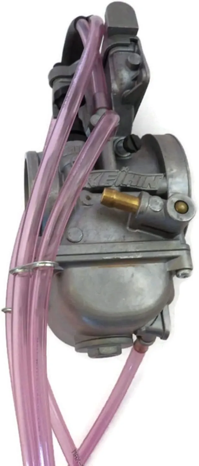 Universal 4mm ID Carburetor Vent Hose Lines Overflow 10'ft Kit fits Keihin Mikuni Carb Mx ATV (Clear Factory Pink) (UNI10)