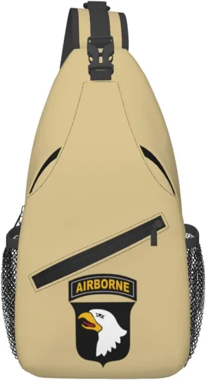 US 101st Airborne Division patch Crossbody Bags For Women Men Chest Backpack Gym Shoulder Bag Travel Outdoor Sports Casual Crossbody Bags