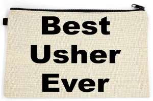 Usher Makeup Bag, Gift For Usher, Best Usher Ever, Toiletry Bag, Birthday Gift For Her, Makeup Bag For Women, Christmas Gift Bag