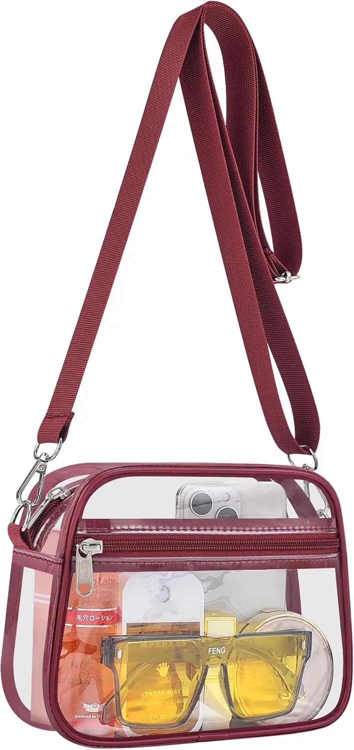 USPECLARE Clear Bag for Stadium Events Clear Purse for Women and Men for Sports Events Concerts Festivals