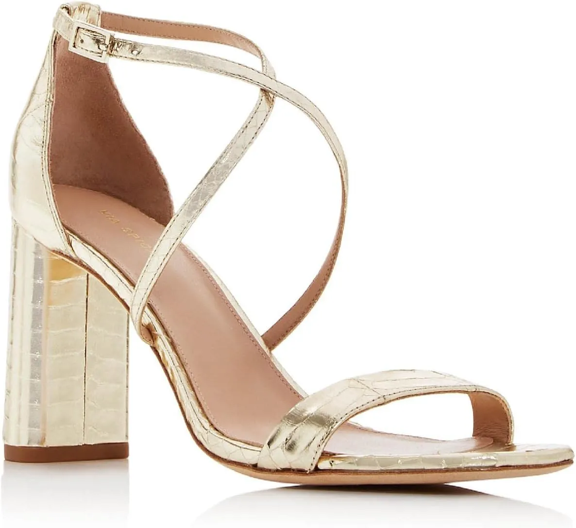 VIA SPIGA Womens Sabinne Metallic Ankle Pumps Gold 10 Medium (B,M)