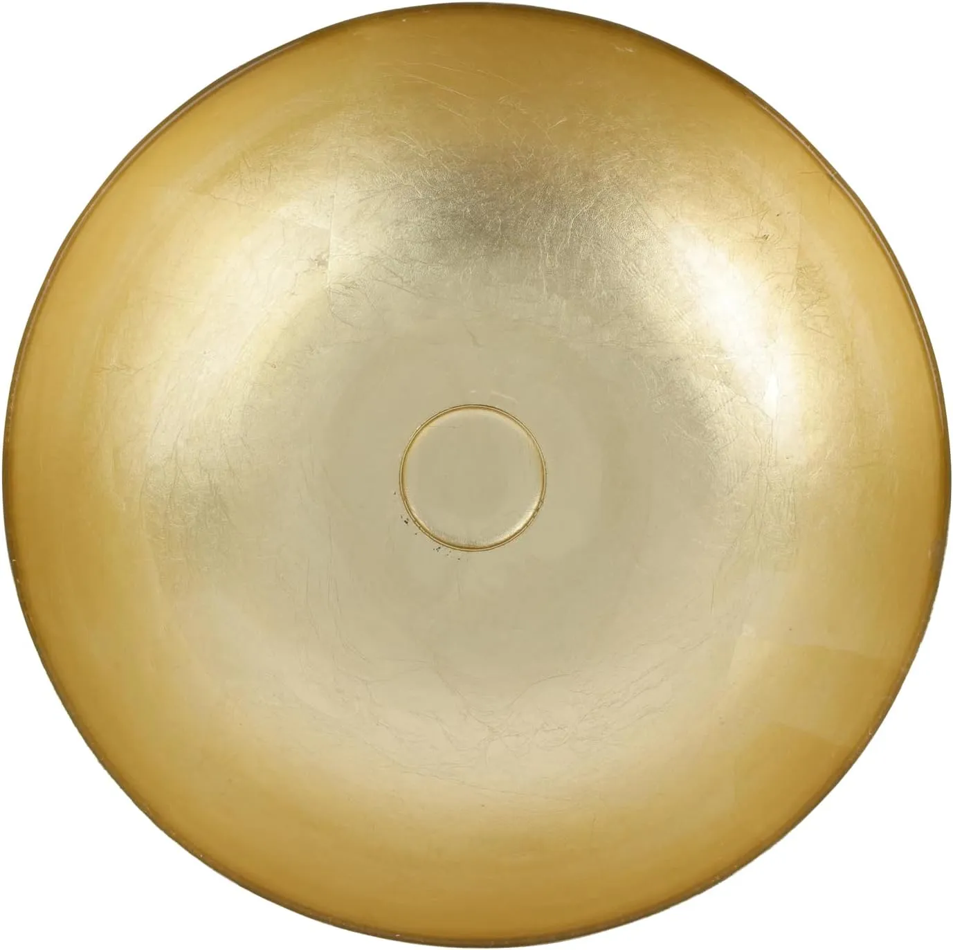 Vietri Moon Glass Medium Pedestal Serving Bowl - 11" D Glass Decorative Serveware Dish for Salad Chip & Pasta, Gold