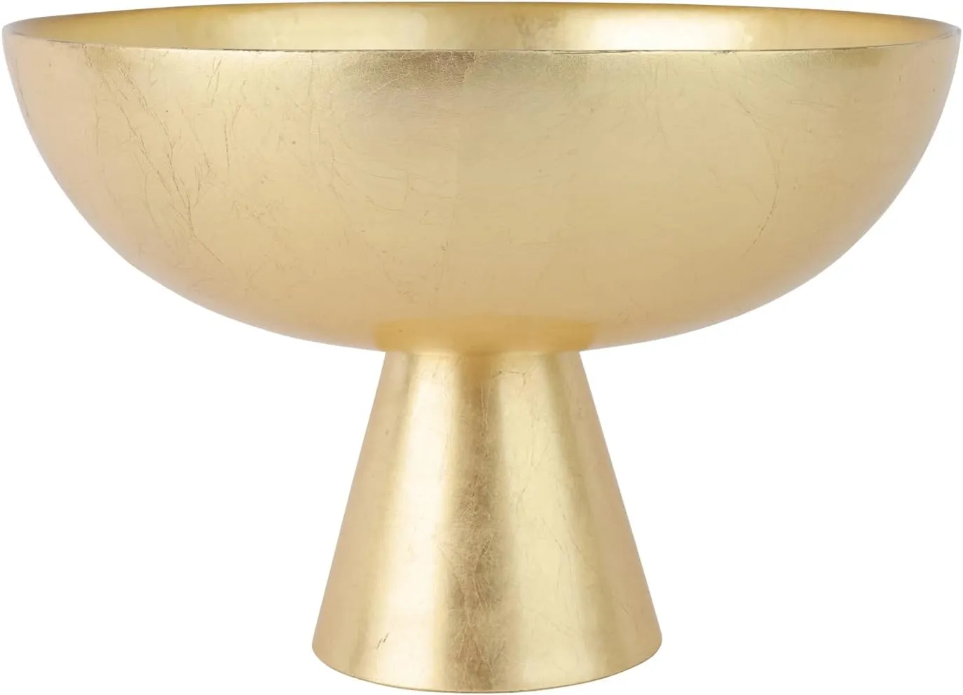 Vietri Moon Glass Medium Pedestal Serving Bowl - 11" D Glass Decorative Serveware Dish for Salad Chip & Pasta, Gold