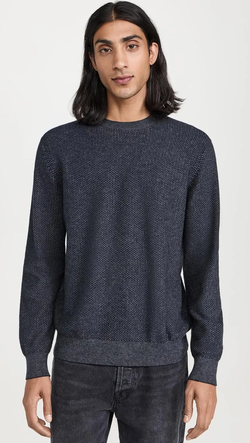 Vince Men's Geo Jacquard Crew Sweater