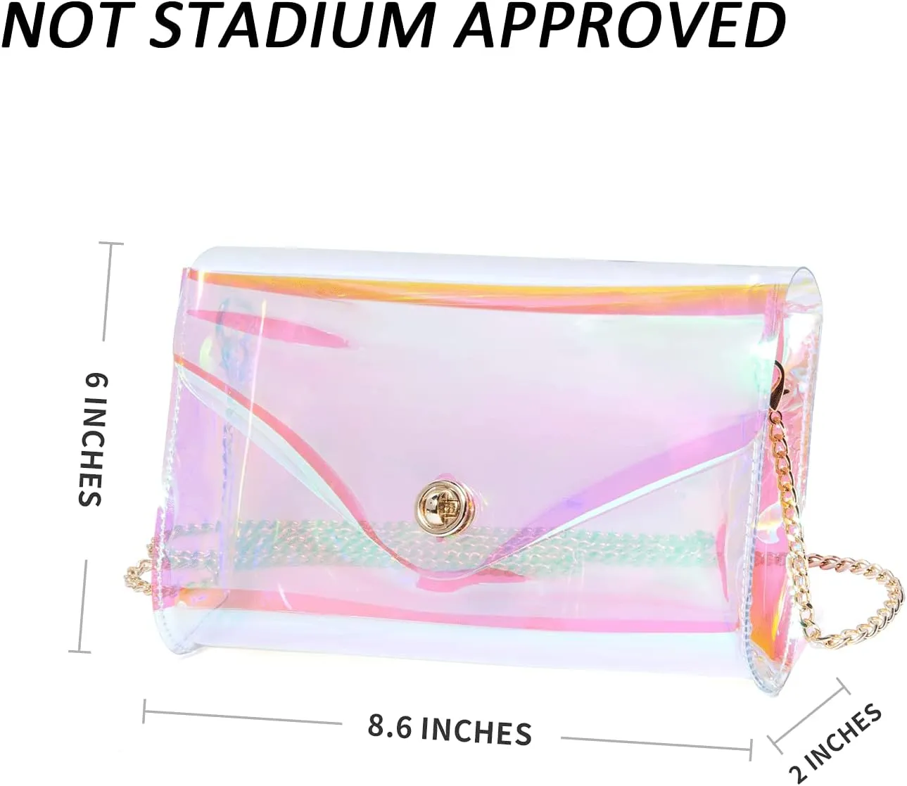 Vorspack Clear Purse for Women Clear Crossbody Bag Cute for Sports Concert Prom Party Present