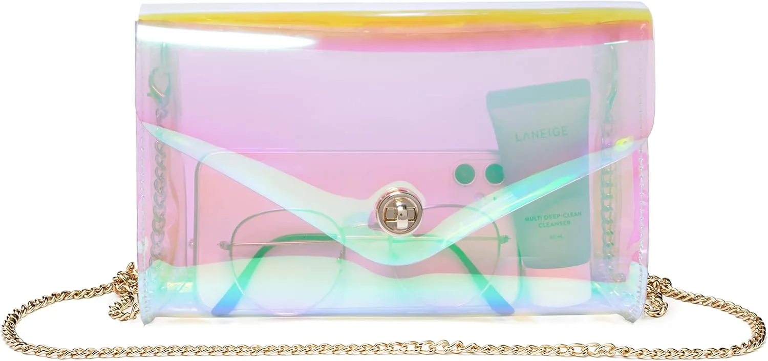 Vorspack Clear Purse for Women Clear Crossbody Bag Cute for Sports Concert Prom Party Present