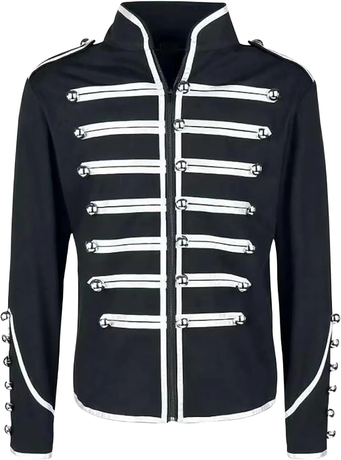 Wankang Marching Band Parade Jacket Men’s Drummer Military Jacket for Men Music Festivals Cosplay Halloween Themed Parties