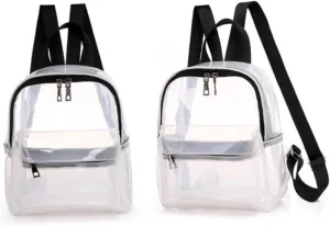 Waterproof Pvc Backpack Anti-fruit Jelly Pockets Girl's Shoulder Bag Mini Translucent Duffle for Travel Daily Use