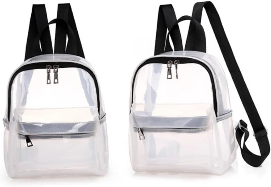 Waterproof Pvc Backpack Anti-fruit Jelly Pockets Girl's Shoulder Bag Mini Translucent Duffle for Travel Daily Use