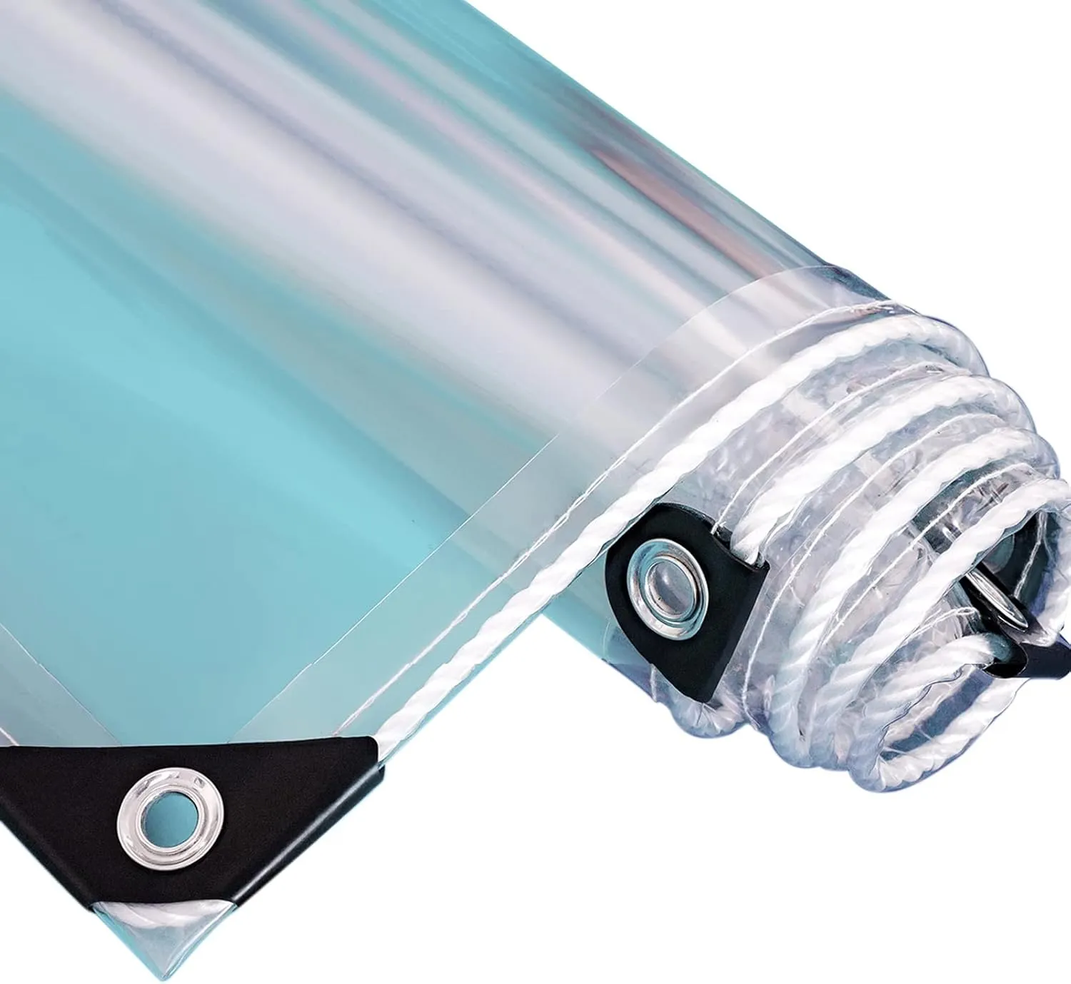 Waterproof Transparent Tarpaulin Outdoor Reinforced Clear Tarp Sheet Cover for Furniture Camping Garden Rainproof Canopy Tent with Grommets, 1.5x1.8m (Size : 1x1.8m)