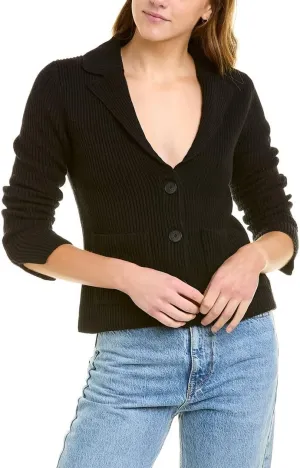 White   Warren Knit Wool-Blend Blazer