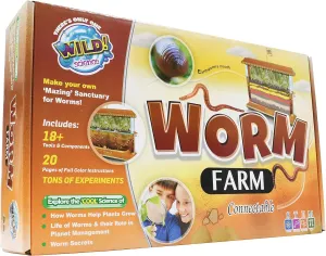 WILD! Science - WS27 Worm Farm - Ages 6  - In Home Learning Science Kit - Easy Assembly - Worm Farm, Colored Sand, Accessories and Education & Instruction Booklet