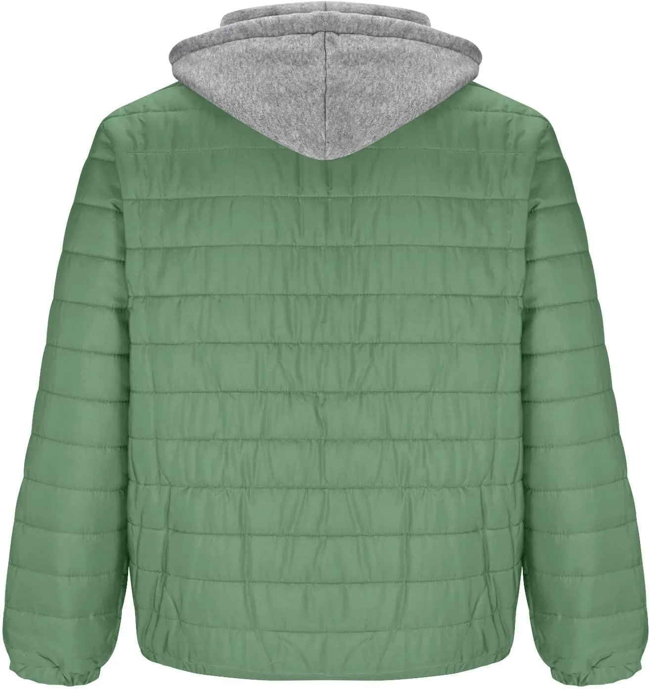 Winter Puffer Jacket for Men Windproof Lightweight Full Zip Hooded Puffy Jackets Quilted Thicken Insulated Down Coats