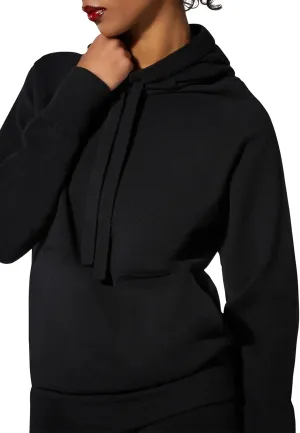 Wolford Knit Sweats Top Long Sleeves For Women Hooded Seamless Zero-Waste Wool Stretch Cut-Out Sleeve Accents Made in Italy