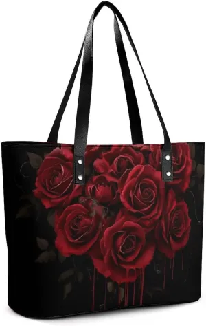 Women Tote Bags Handbags PU Leather Shoulder Casual Handbags