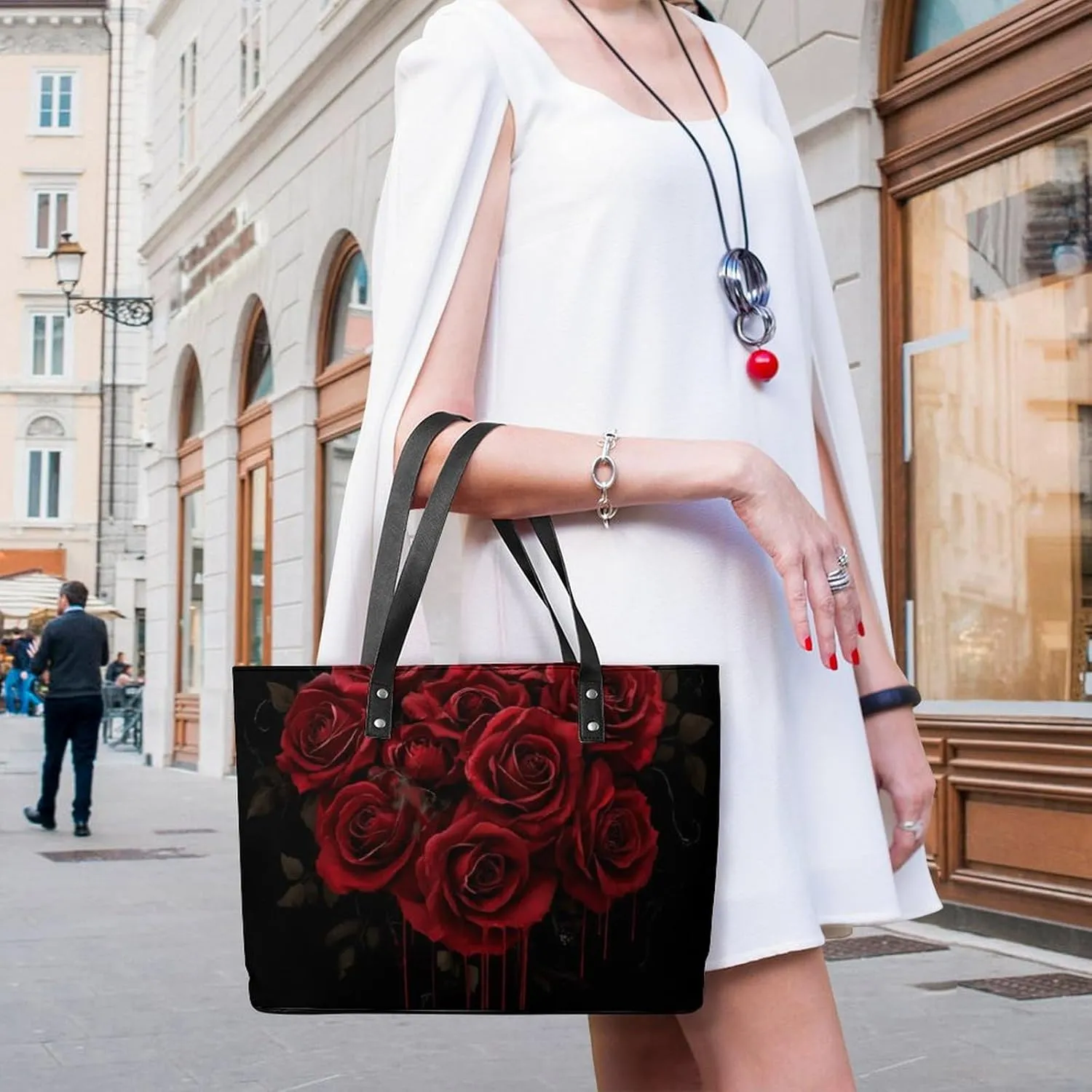 Women Tote Bags Handbags PU Leather Shoulder Casual Handbags