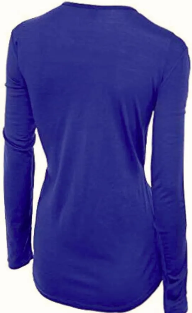 Women's 100% Merino Wool Long Sleeve Shirt - Moisture Wicking - Ultralight and Soft - Odor Base Layer