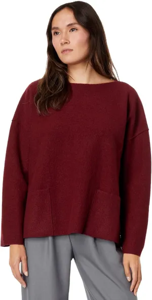 Women's Bateau Neck Box Top