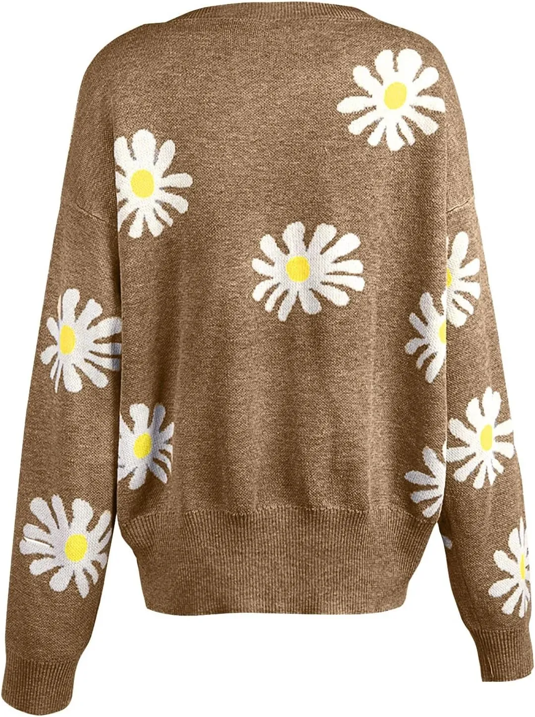 Women's Fashion Cardigan Sweater Knit Sweater Casual Sweater Warm Top Women's 2024 Cropped Cardigan Sweaters Womens