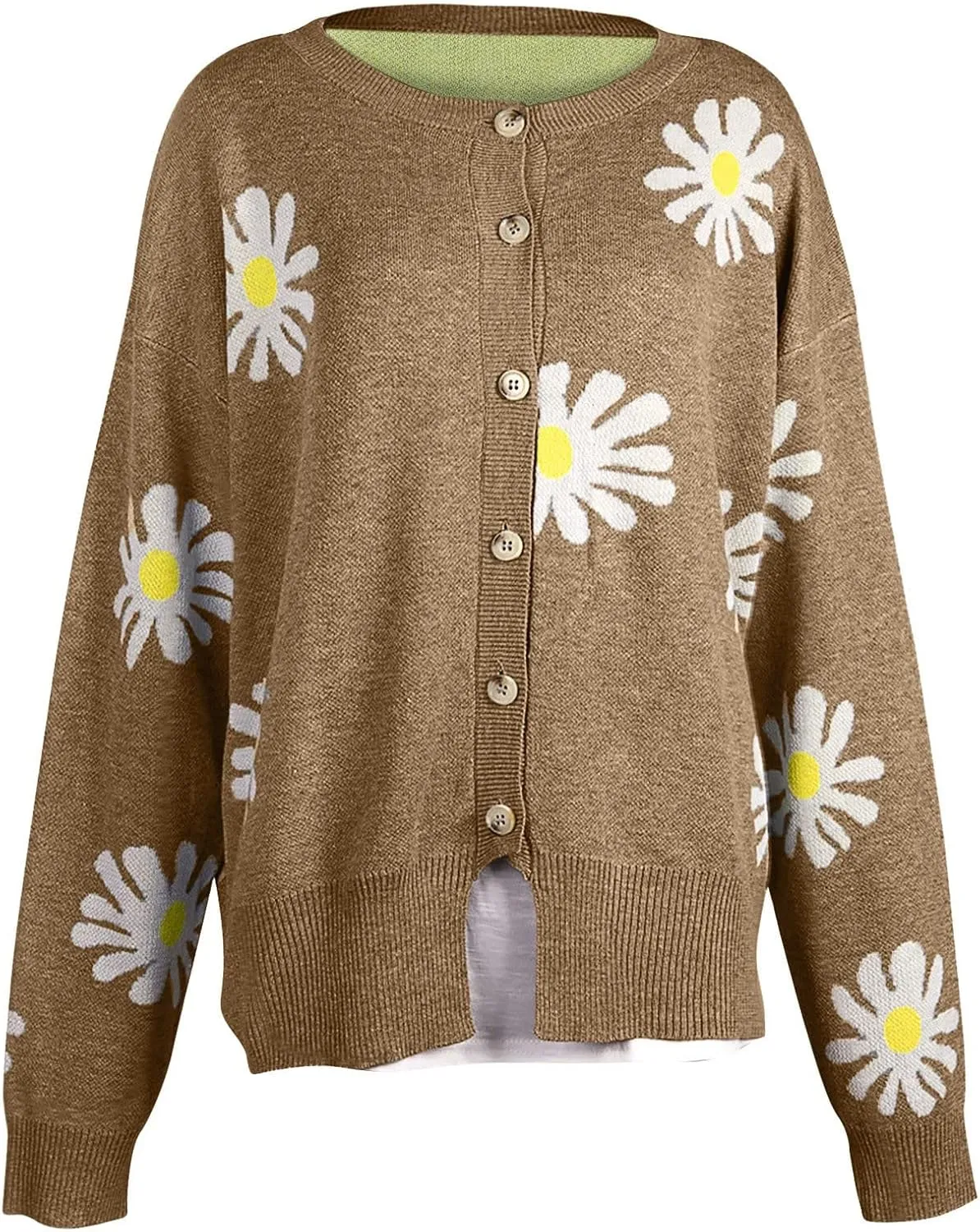 Women's Fashion Cardigan Sweater Knit Sweater Casual Sweater Warm Top Women's 2024 Cropped Cardigan Sweaters Womens