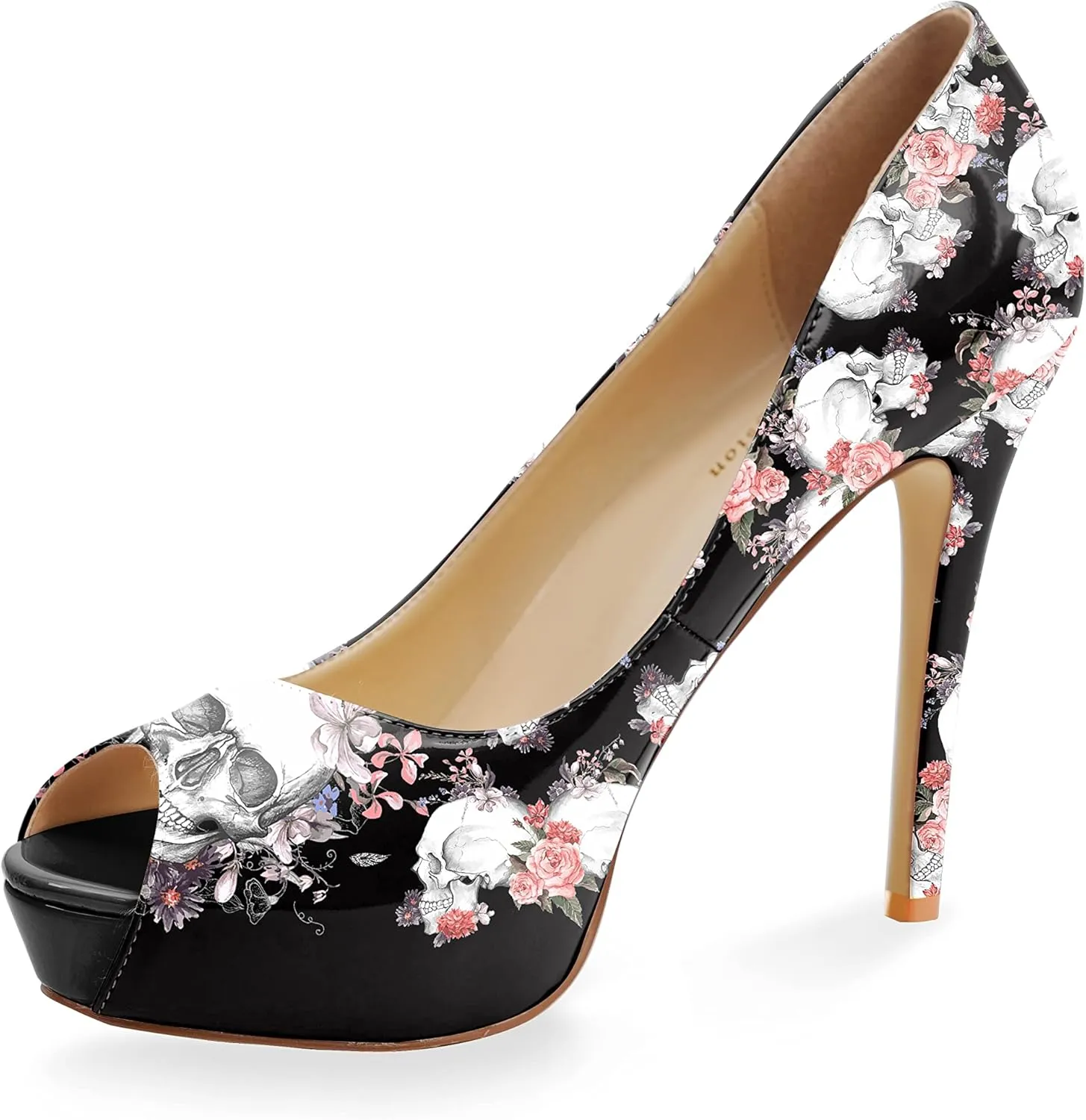 Womens Platform High Stiletto Sandals Heels Pumps Multicolor Floral Printed Peep Toe Sexy Shoes