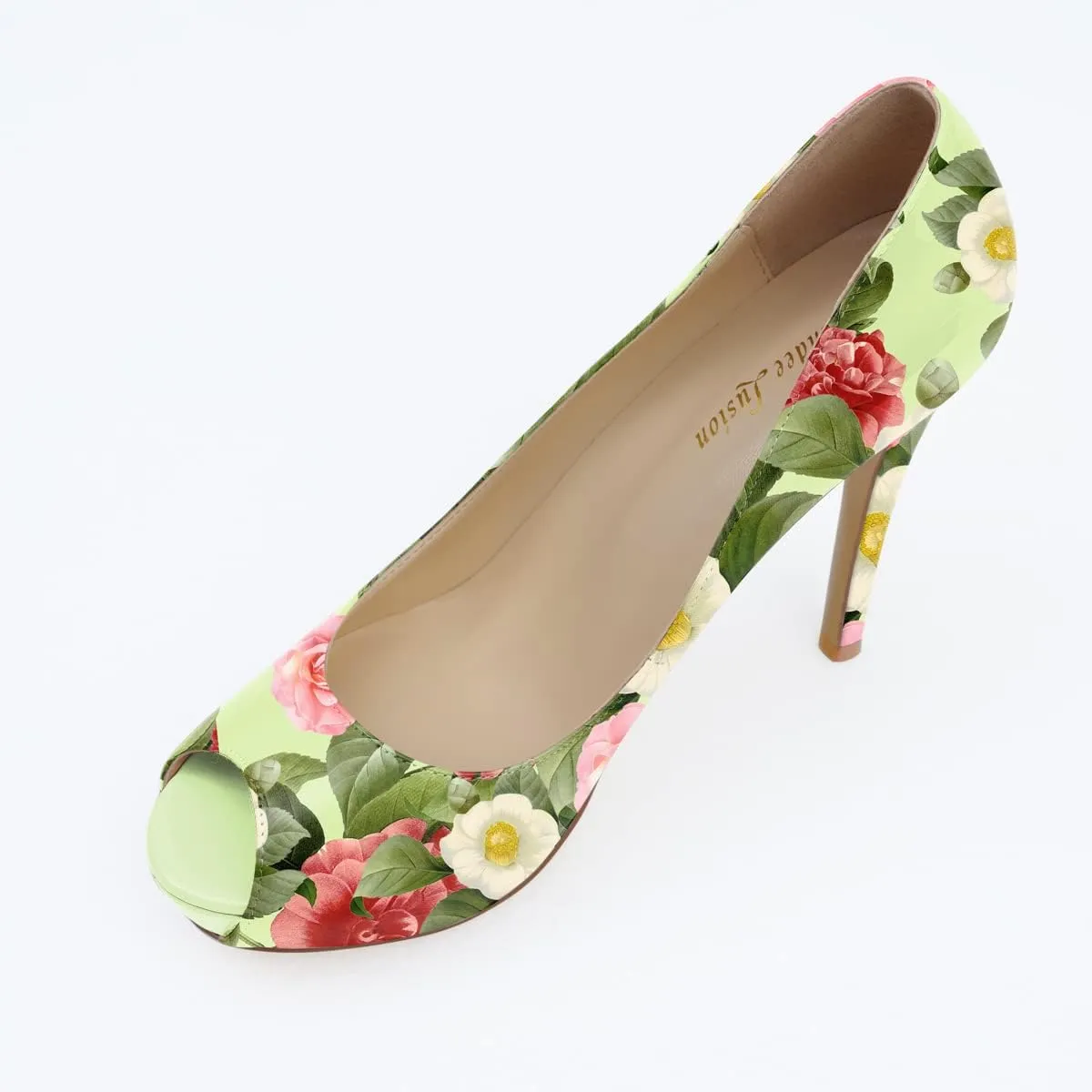 Womens Platform High Stiletto Sandals Heels Pumps Multicolor Floral Printed Peep Toe Sexy Shoes