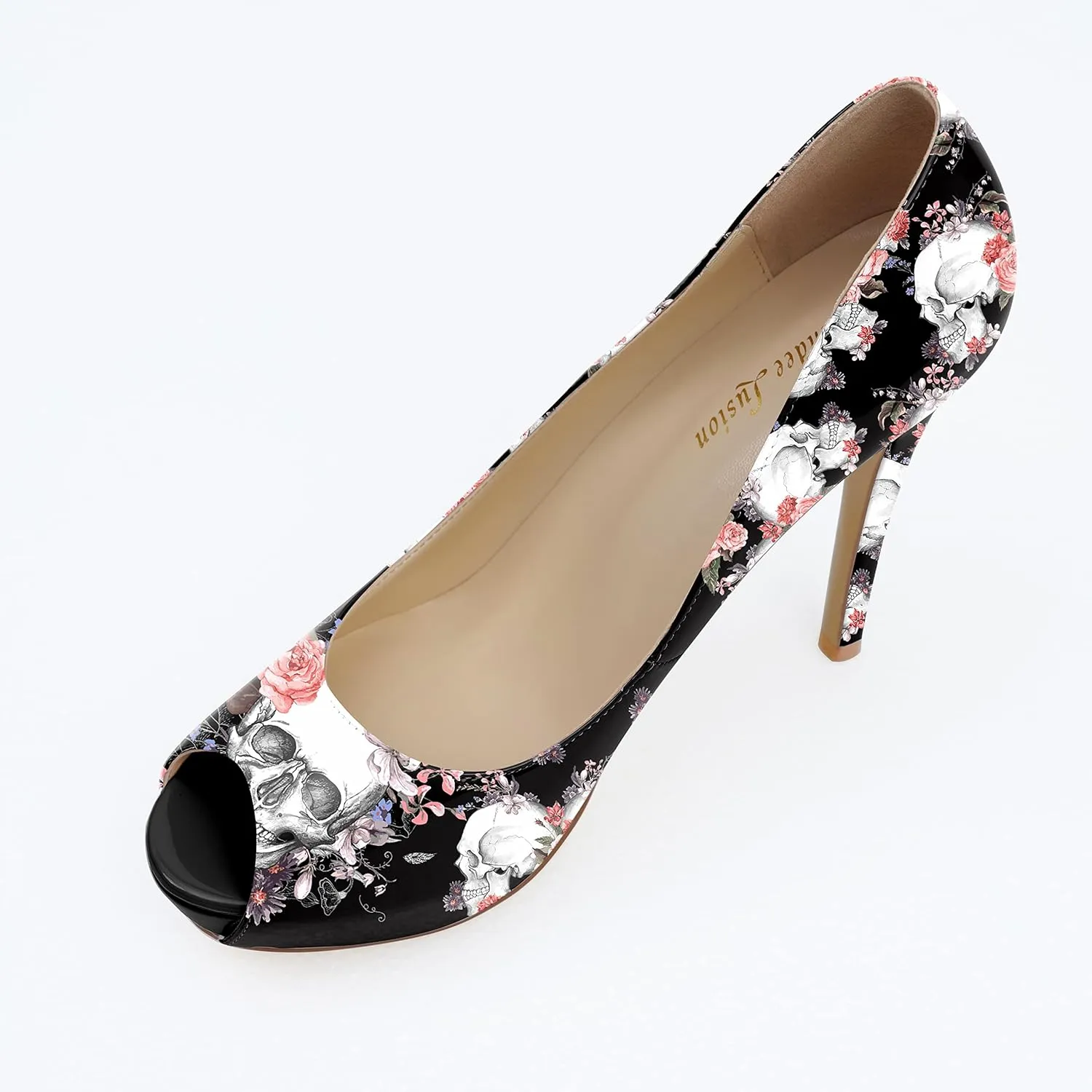 Womens Platform High Stiletto Sandals Heels Pumps Multicolor Floral Printed Peep Toe Sexy Shoes
