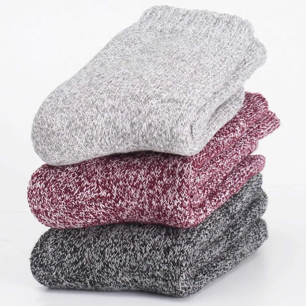 Womens Super Thick Wool Socks - Soft Warm Comfort Casual Crew Winter Socks (Pack of 3-5), Multicolor