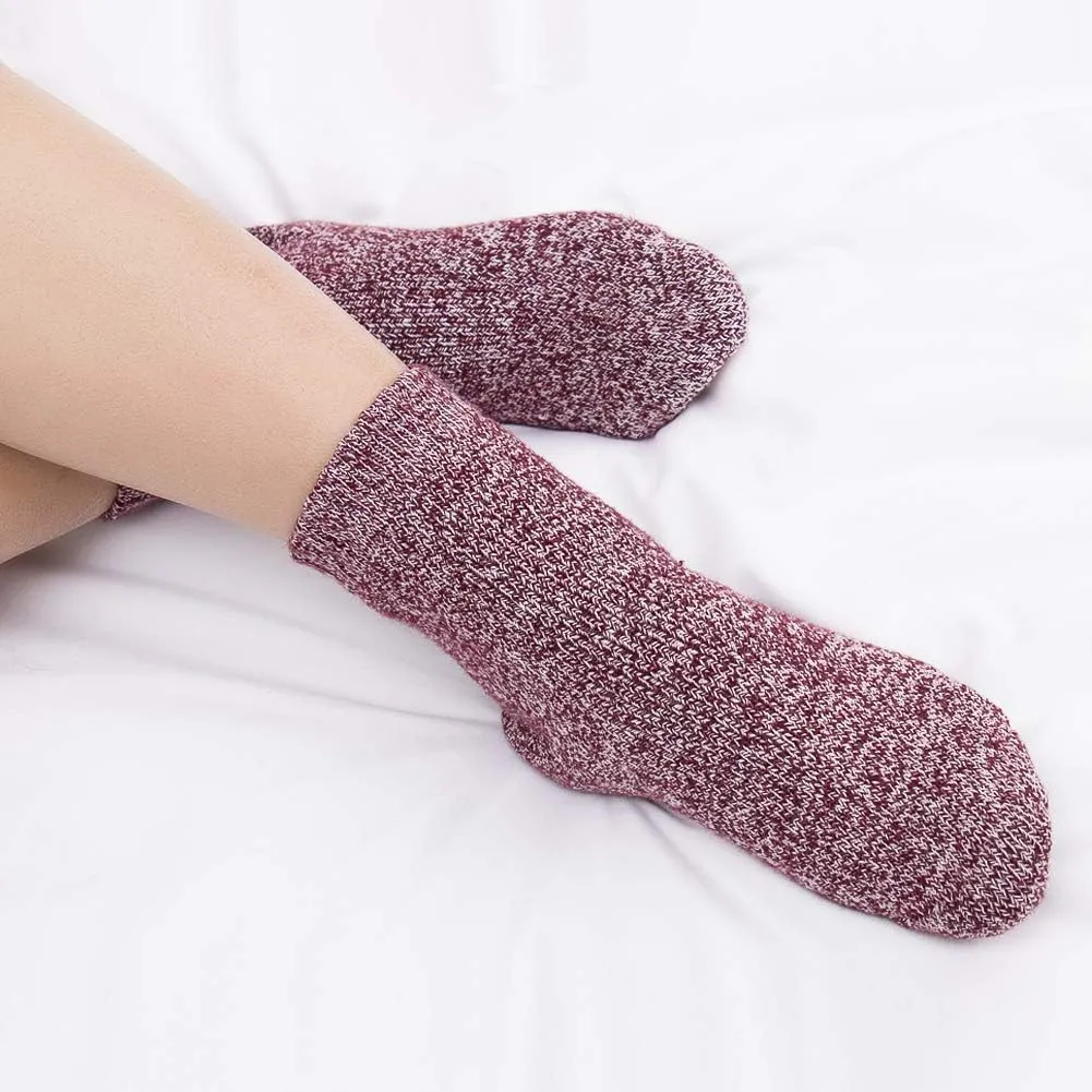 Womens Super Thick Wool Socks - Soft Warm Comfort Casual Crew Winter Socks (Pack of 3-5), Multicolor