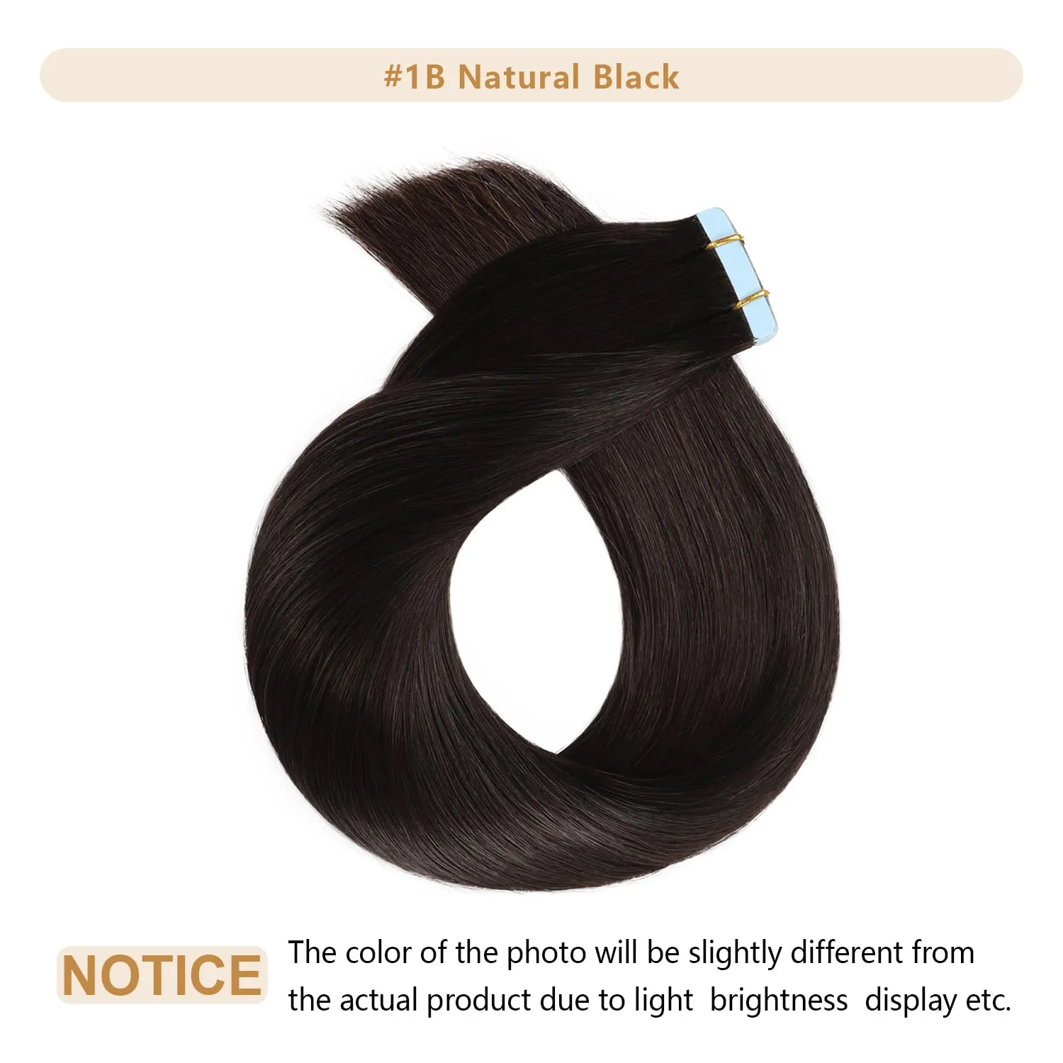 YILITE Remy Human Hair Tape in Extensions - 14 Inch, 40g, 20pcs, Straight, Natural Black 1B