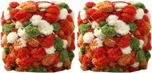 Zcargel 2 Rollers Woolen Ball 200G Wool DIY Knitting Baby Thick Wool Hook Large Wool Colored to Knit Scarves Hooks Shoes