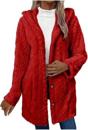 ZDRZK Winter Jackets for Women 2024 Shaggy Faux Shearling Plush Warm Soft Cardigans Long Sleeve Open Front Casual Coats