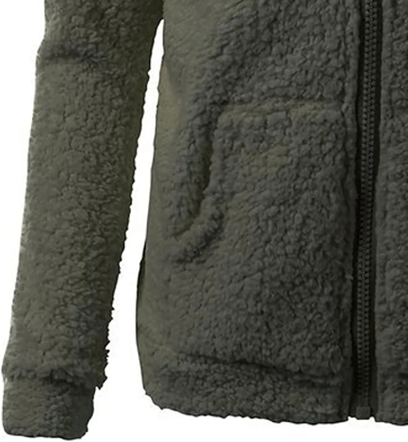 ZDRZK Women's Fur & Faux Fur Jackets & Coats With Plus Size Sherpa Fleece Hooded Shaggy Shearling Fall Winter Coats
