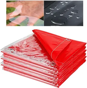 ZHANGQINGXIU Tarpaulin Fabric Tarpaulin, Protective Tarpaulin Waterproof with Eyelets Outside Tent Fence Plastic Foil Roofing PVC Sheet, 16 Sizes, 2020 Updated Version (Color : Red, Size : 2x10m)